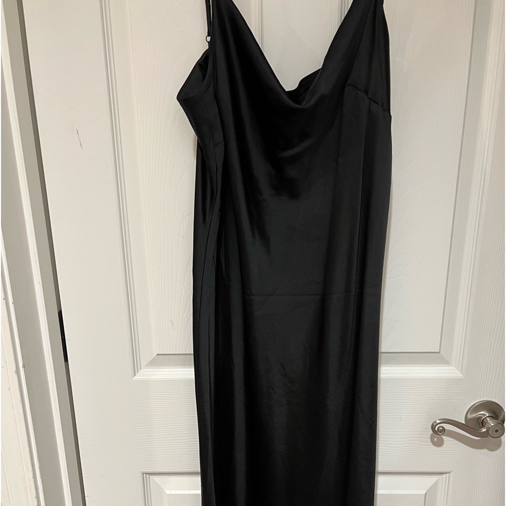 Satin black dress